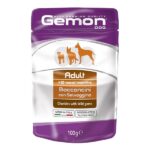 Hrana Umedă Monge pentru Câini Gemon Adult cu Vânat, 100 g