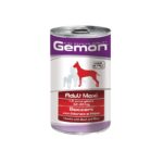 Hrana Umedă Gemon Maxi Adult pentru Câini cu Vită și Orez, 1250 g