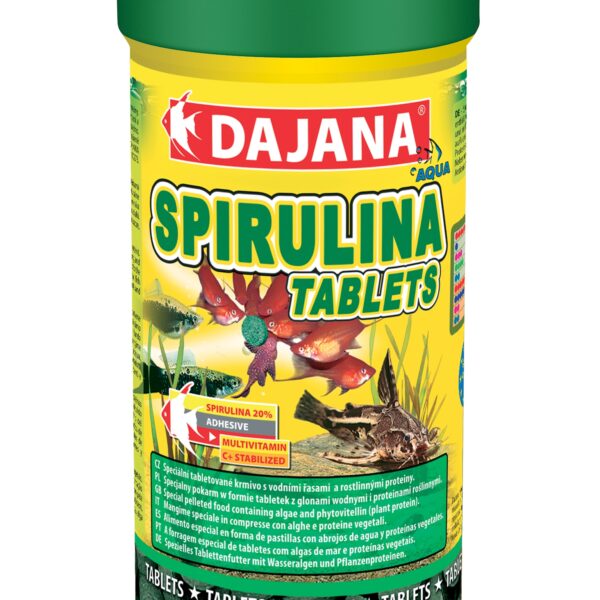 Tablete Spirulina pentru Pești, 250 ml - Dajana Pet