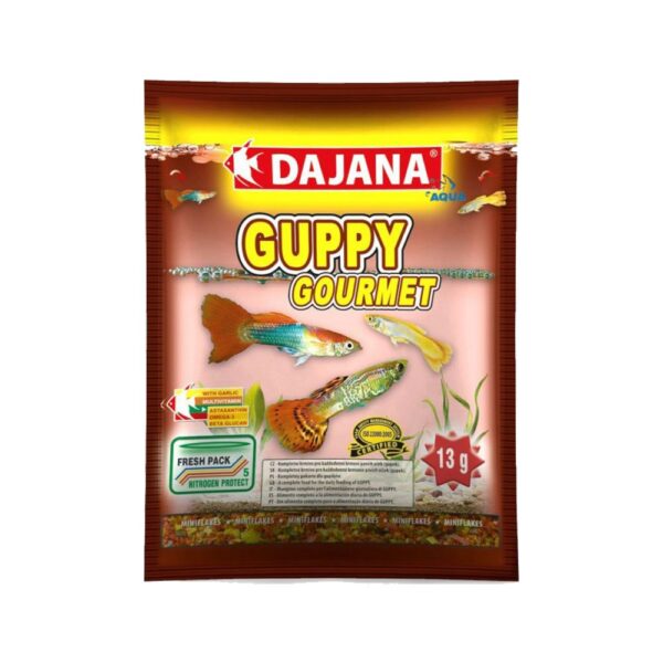 Fulgi Dajana Pet pentru Guppy - 80ml, hrană sănătoasă și nutritivă