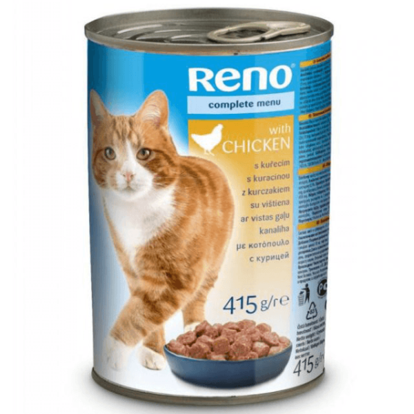 Hrana Umedă Reno pentru Pisici Adulte cu Pui, 415 g