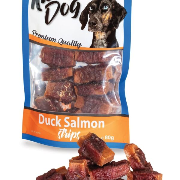 Recompense pentru câini cu somon și rață, 80 g - KidDog