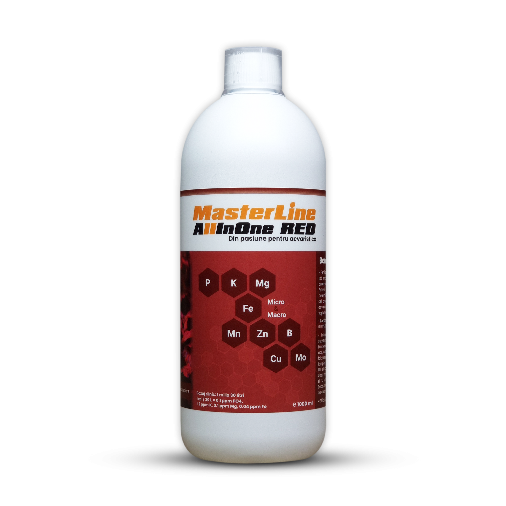 MasterLine Fertilizant All In One Red pentru Acvarii, 1000 ml MasterLine Fertilizant All In One Red pentru Acvarii, 1000 ml