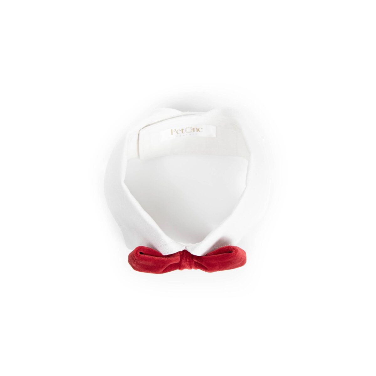 Guler cu papion pentru Caini si Pisici - Red Velvet by PetOne Couture - imagine 3