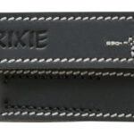 Lesă Piele Trixie Rustic Heartbeat Reglabil 2m, Negru, 25mm
