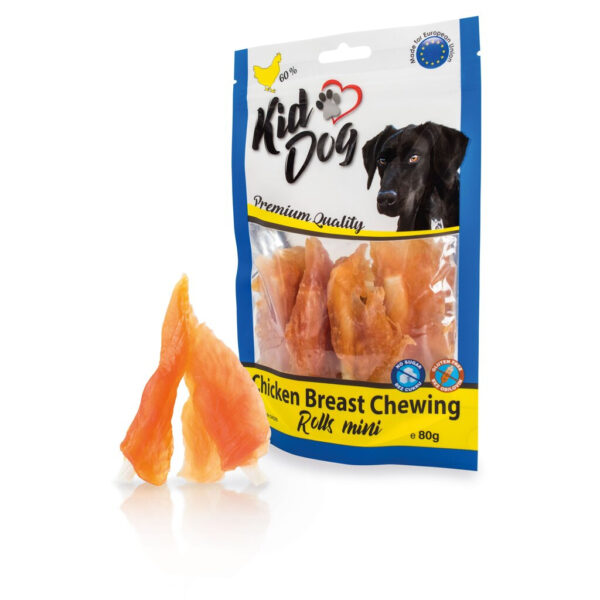 Rulouri cu Piept de Pui pentru Câini, Snackuri Fără Cereale, 80 g