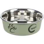 Castron Inox pentru Câini cu Bază Antialunecare, 0.4L, Diverse Culori