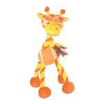 Jucărie pentru câini Trixie - Girafă cu minge de tenis și sfoară 28 cm