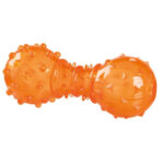 Jucărie pentru câini Trixie, ganteră cu recompense, 12 cm, portocalie