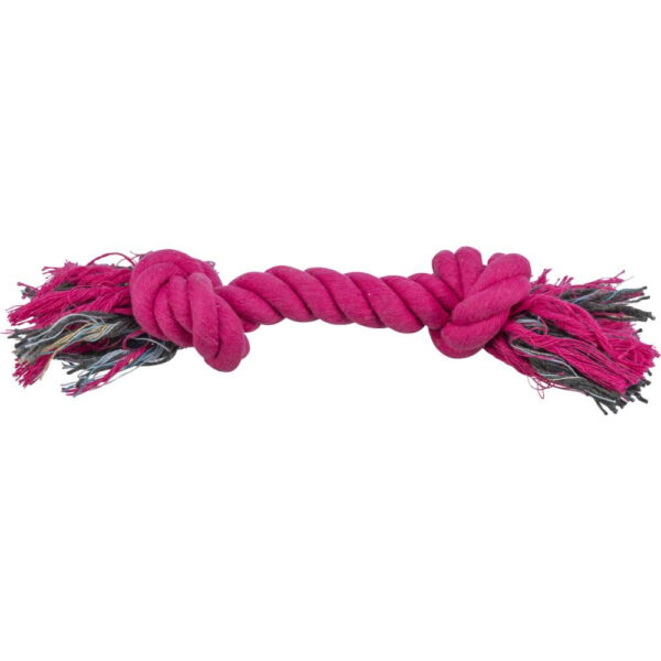 Jucărie pentru câini Trixie, sfoară cu 2 noduri, 26 cm, roz