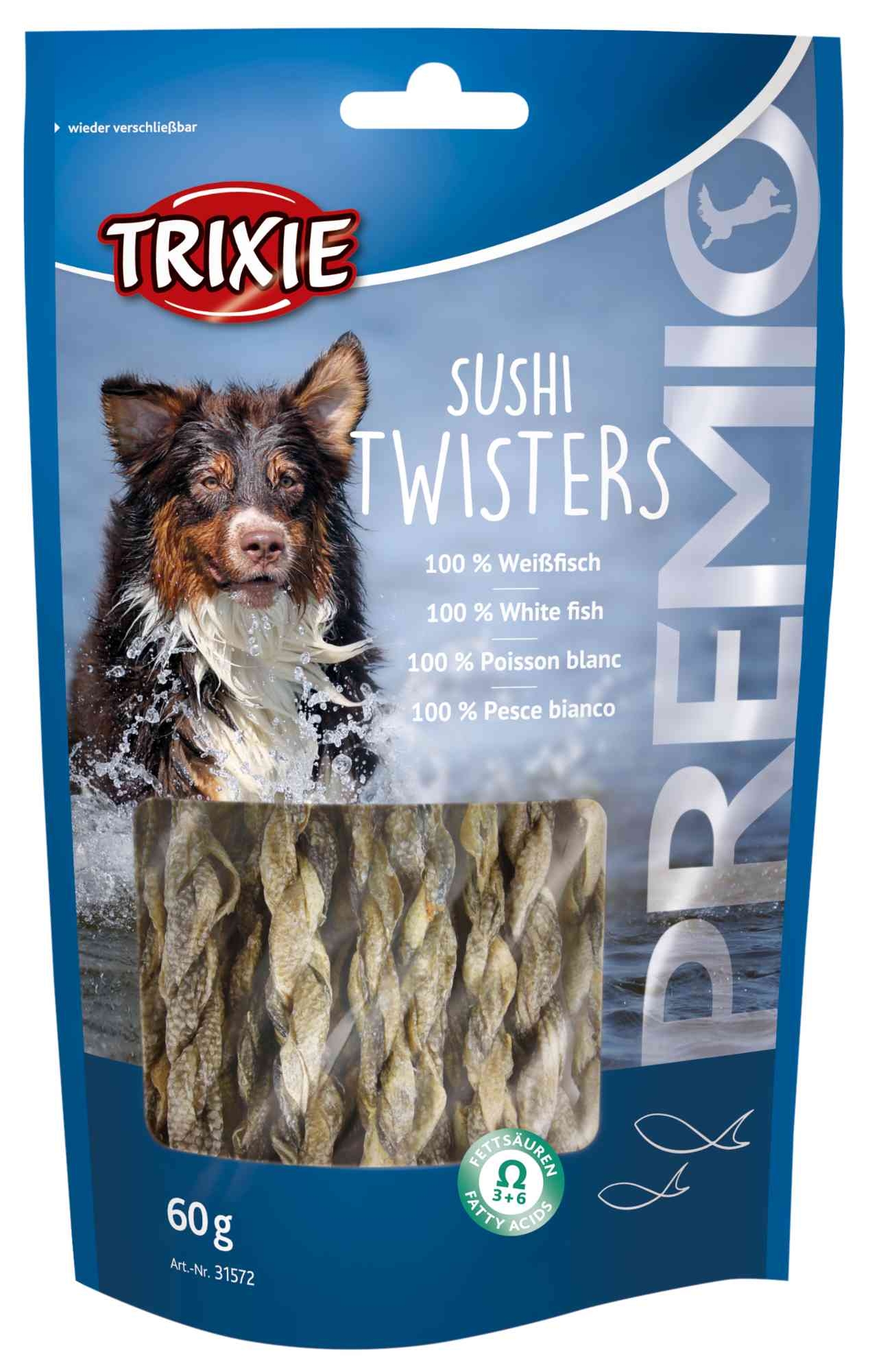 Recompense Trixie pentru Câini - Sushi Twisters cu Pește, 60 g Recompense Trixie pentru Câini - Sushi Twisters cu Pește, 60 g
