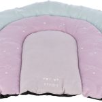 Covor antiderapant Junior Patchwork Trixie, 68x62 cm, Verde Menta/Roz