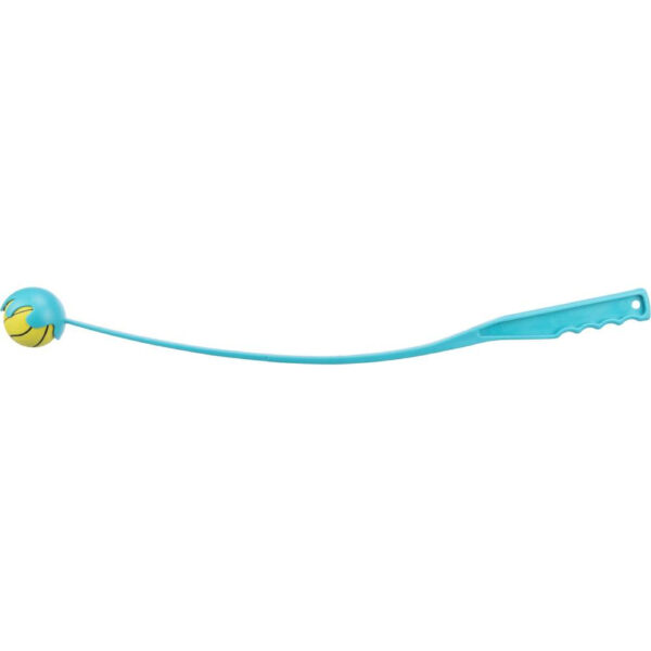 Catapulta cu minge pentru câini Trixie, 70 cm, albastru petrol/lime