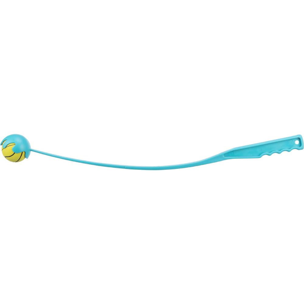 Catapulta cu minge pentru câini Trixie, 70 cm, albastru petrol/lime Catapulta cu minge pentru câini Trixie, 70 cm, albastru petrol/lime