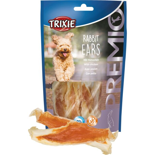 Recompense Trixie pentru câini cu urechi de iepure și pui, 80 g Recompense Trixie pentru câini cu urechi de iepure și pui, 80 g