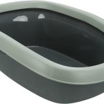Litiera Carlo Trixie cu Rama Be Eco, 38x17x58 cm, Antracit/Gri