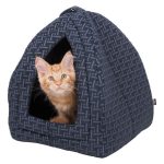 Cos Ferris Trixie Albastru 32x42x32 cm cu husă din pluș și pernă