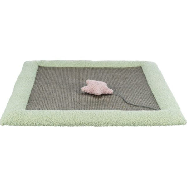 Covor Zgariat pentru Pisici Junior Trixie, 47x47 cm, Gri/Verde Menta