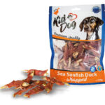 Recompense delicioase pentru câini - Pești înveliți în carne de rață, 250 g