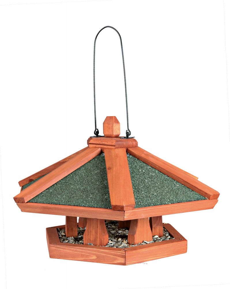 Hrănitor Suspendat pentru Păsări Trixie din Lemn, 42x24 cm, Maro Hrănitor Suspendat pentru Păsări Trixie din Lemn, 42x24 cm, Maro
