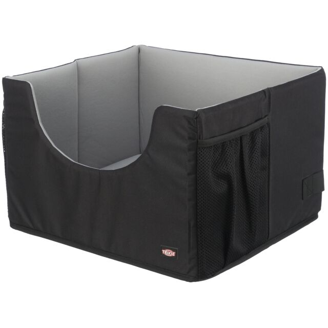 Husa Auto Trixie Pliabilă cu Curele, Negru/Gri, 45x28x40 cm Husa Auto Trixie Pliabilă cu Curele, Negru/Gri, 45x28x40 cm