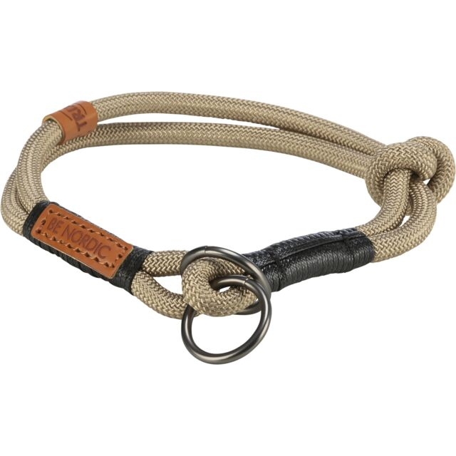 Zgarda semistrangulantă Trixie Be Nordic, 40 cm, Nisipiu/Negru Zgarda semistrangulantă Trixie Be Nordic, 40 cm, Nisipiu/Negru