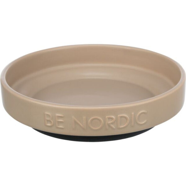 Castron Ceramic Anti-alunecare pentru Pisici, Trixie, Be Nordic, Taupe
