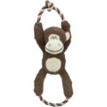 Jucărie pentru câini Trixie Maimuță cu sunet și frânghie 40 cm