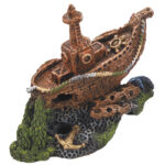 Decor Acvariu Epava Galleon Aqua Della, 18x11x16 cm, Non-Toxic