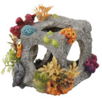 Decor Cub Habitat Aqua Della - Non-toxic pentru Acvarii 12x11x11 cm
