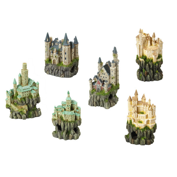 Decor Acvariu Castel pe Stancă Aqua Della, 9 x 8 x 15 cm