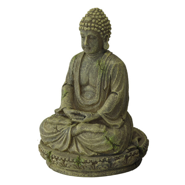 Decor Bayon Buddha 2 din rășină pentru acvarii, 9.3 x 8 x 12 cm