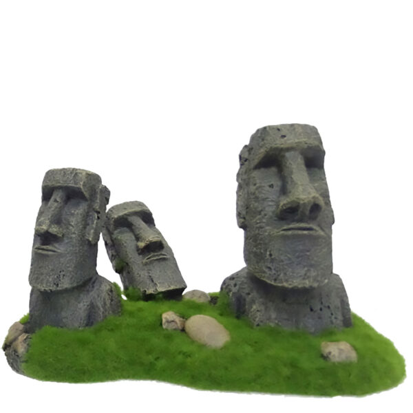 Statuie Moai din rășină pentru acvariu Aqua Della, 21x12x13 cm