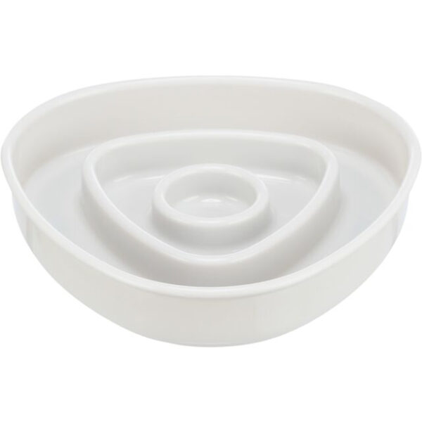 Castron Plastic Trixie pentru Pisici - Hranire Lenta, 0.35 l
