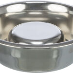 Castron Inox Trixie pentru Hranire Lenta, 1.1L, cu Baza Anti-Alunecare