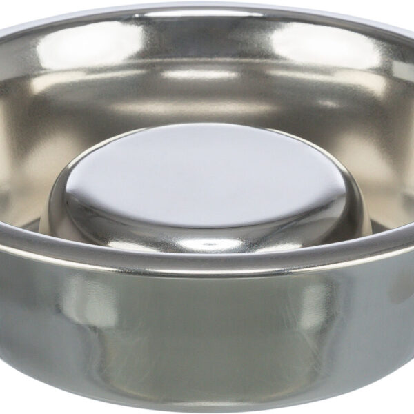 Castron Inox Trixie pentru Hranire Lenta, 1.1L, cu Baza Anti-Alunecare