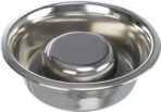 Castron Inox Trixie pentru Hranire Lenta, 0.6L, Anti-Alunecare