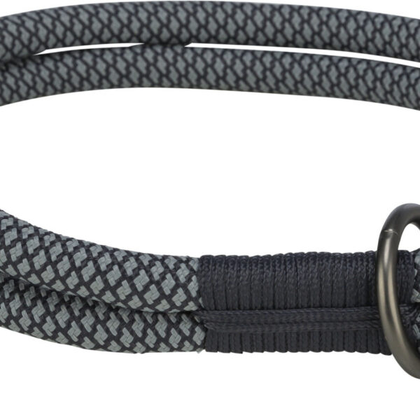 Zgarda Ajustabilă din Coardă Soft Trixie, S: 35 cm, Negru/Gri