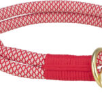 Zgarda Trixie Coarda Soft Strangulanta, S:35 cm, Rosu/Crem