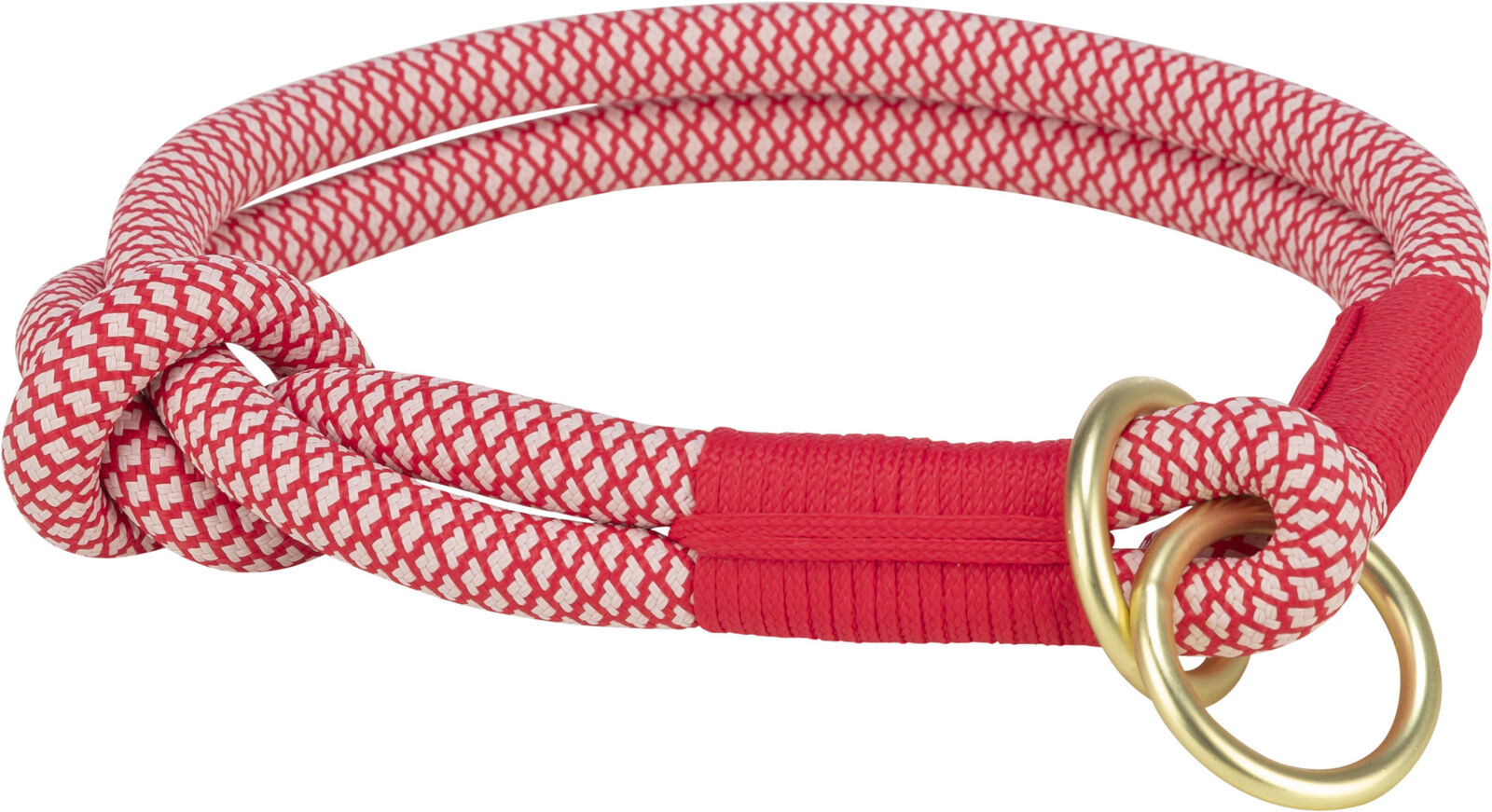 Zgarda Trixie Coarda Soft Strangulanta, S:35 cm, Rosu/Crem Zgarda Trixie Coarda Soft Strangulanta, S:35 cm, Rosu/Crem