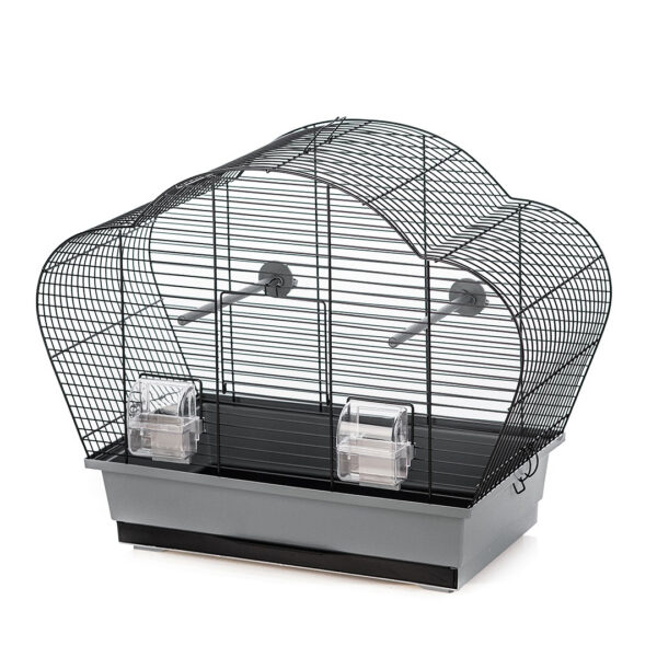 Colivie pentru păsări Beta Duvoplus, 56.5x28x44.5 cm, Gri/Negru