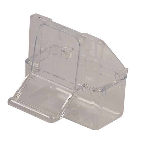 Hranitor Transparent pentru Pasari cu Carlig Duvoplus 7x4x8 cm