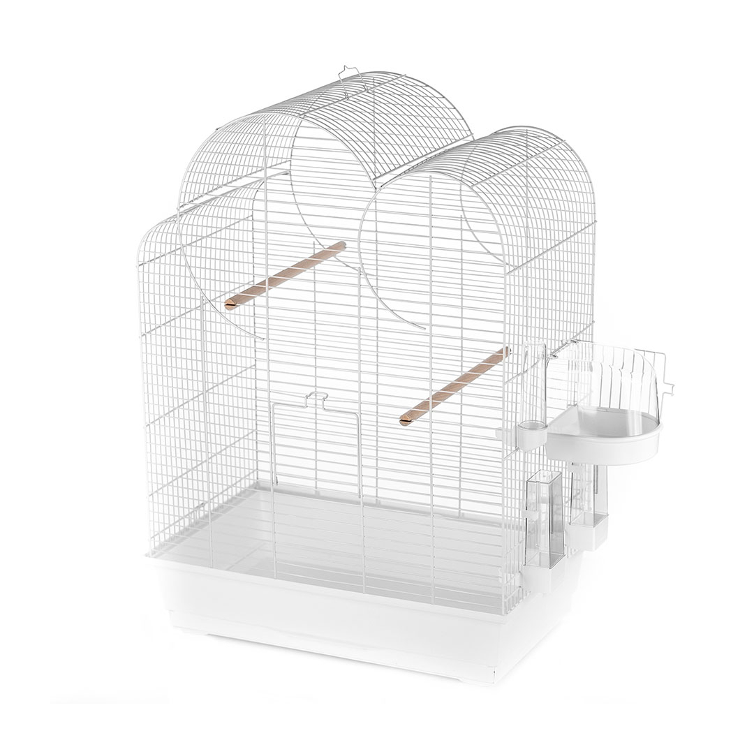 Colivie pentru păsări Eliza Duvoplus, 54x34x75cm, Alb, cu accesorii Colivie pentru păsări Eliza Duvoplus, 54x34x75cm, Alb, cu accesorii