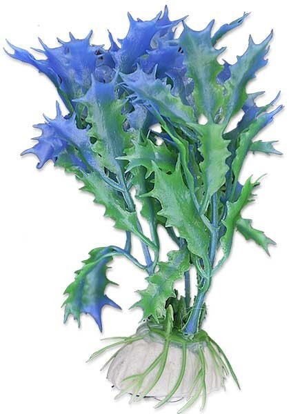 Planta Artificială pentru Acvariu Happet, 10 cm, Verde și Albastru