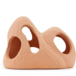 Piatra Ceramica Bej cu Gauri pentru Acvariu, 11 cm - Happet