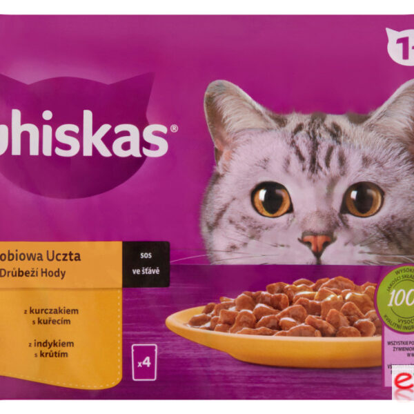 Hrana Umedă Whiskas pentru Pisici, Selecții Carne de Pasăre, 4x85g
