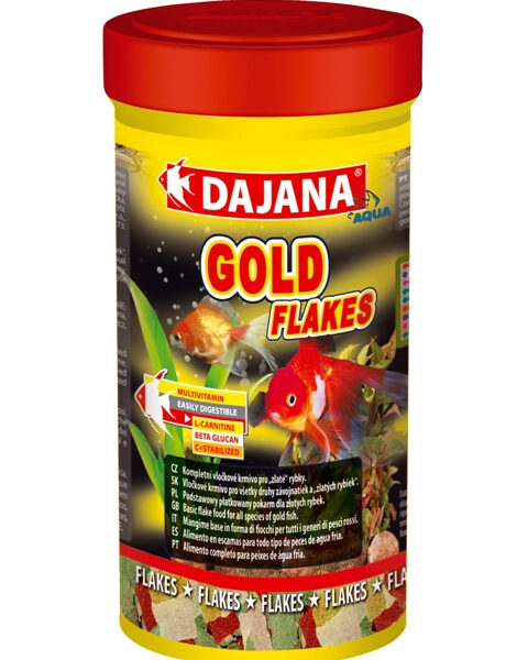 Hrana Gold Fulgi pentru pești aurii, 300 ml - Dajana Pet