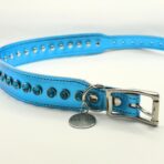 Zgarda L Bleu, din Piele Naturala cu Cristale Premium A pentru Caini talie mare - imagine 3