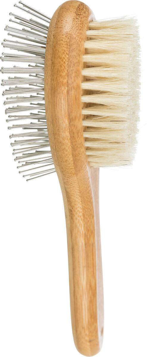 Perie Dublă pentru Câini din Bambus, 6-22 cm - Trixie Perie Dublă pentru Câini din Bambus, 6-22 cm - Trixie
