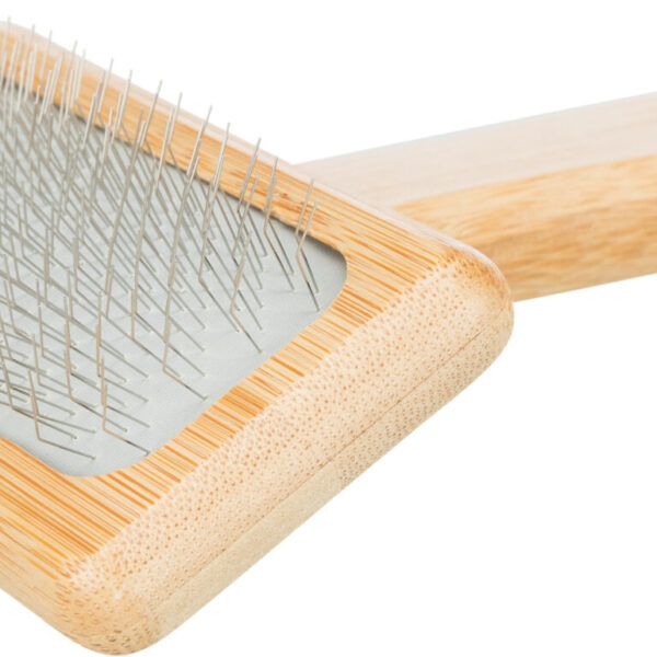 Perie Trixie Soft cu Mânere din Bambus și Peri Metalici 7x16 cm